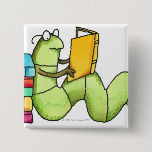 Badge Carré 5 Cm Rat de bibliothèque