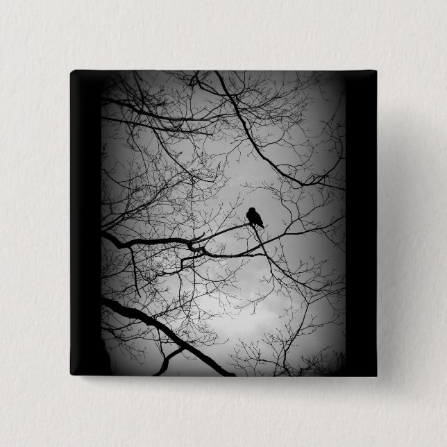 Badge Carré 5 Cm Raven (Devant)