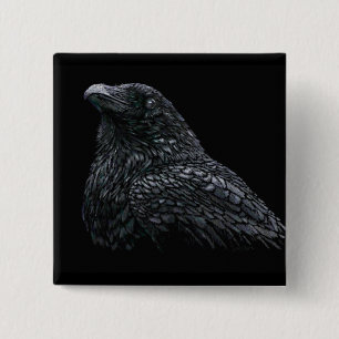 Badge Carré 5 Cm Raven