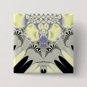 Badge Carré 5 Cm Rayons dorés