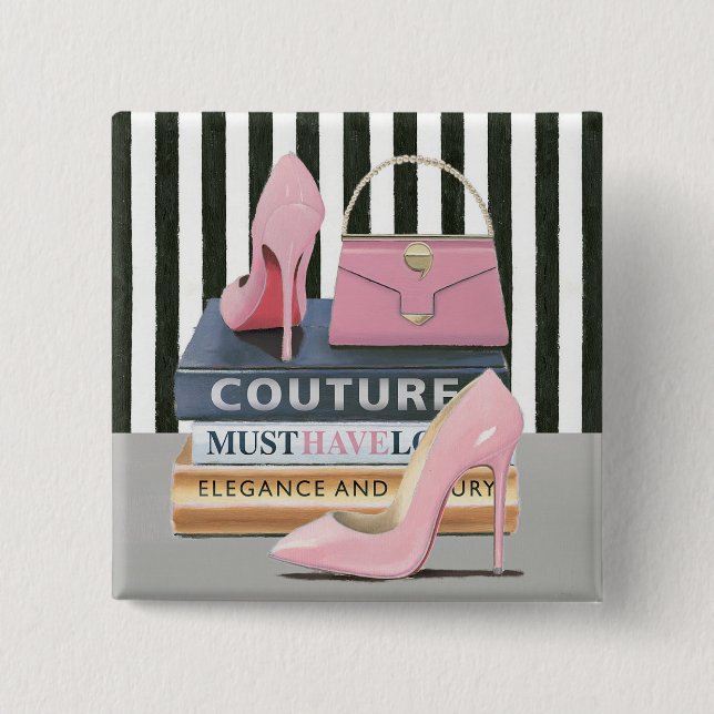Badge Carré 5 Cm Rayures de couture d'Apple sauvage | - chaussures (Devant)