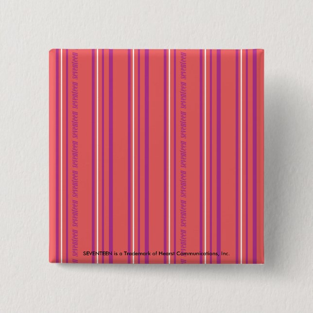 Badge Carré 5 Cm Rayures minces LtPink (Devant)