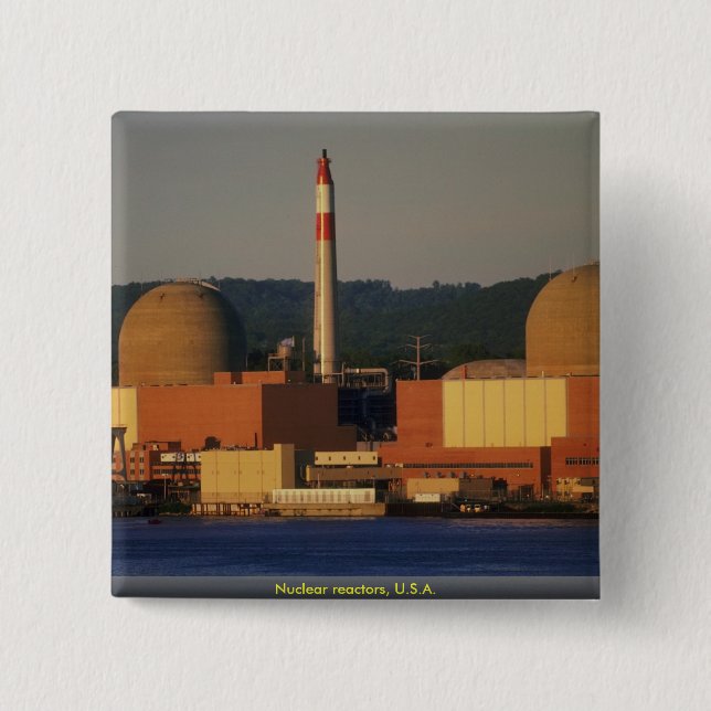 Badge Carré 5 Cm Réacteurs nucléaires, Etats-Unis (Devant)