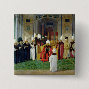 Badge Carré 5 Cm Réception à la cour du sultan Selim III