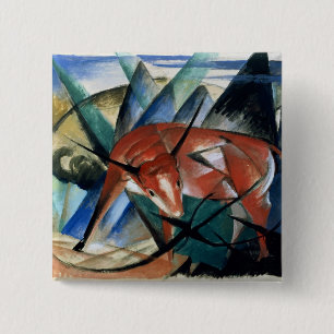 Badge Carré 5 Cm Red Bull (gouache sur le papier)