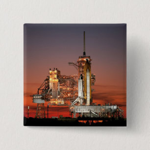Badge Carré 5 Cm Red Sky for Space Shuttle Atlantis Launch