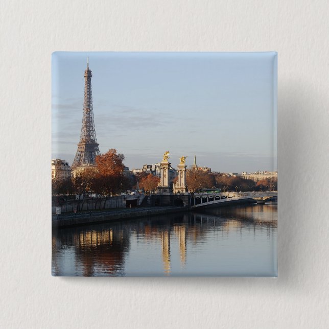 Badge Carré 5 Cm Réflexion (Devant)