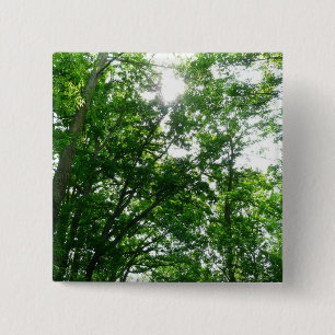 Badge Carré 5 Cm Regard sur les arbres d'été