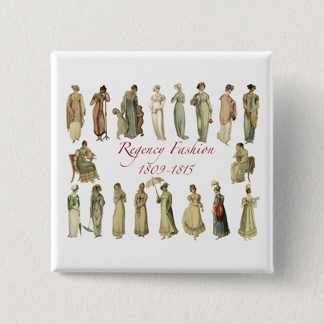 Badge Carré 5 Cm Regency Fashion 1809-1815 (Devant)