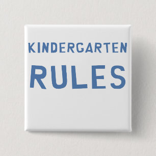 Badge Carré 5 Cm Règles de jardin d'enfants