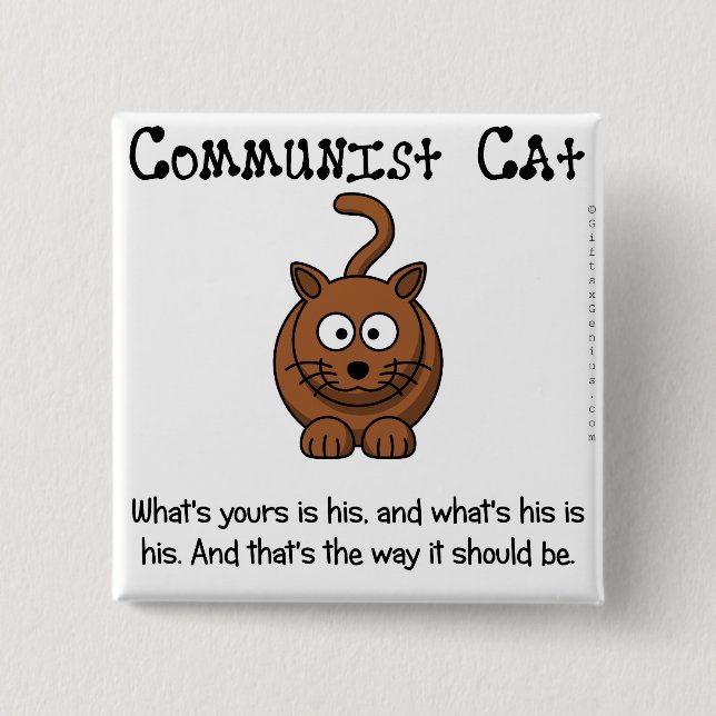 Badge Carré 5 Cm Règles du communisme (Devant)