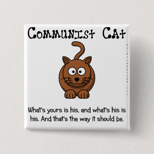Badge Carré 5 Cm Règles du communisme