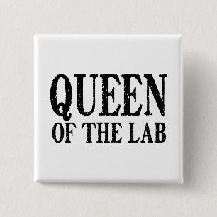 Badge Carré 5 Cm Reine du laboratoire - bouton