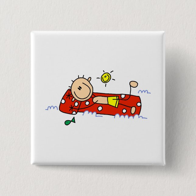 Badge Carré 5 Cm Relaxation d'été (Devant)