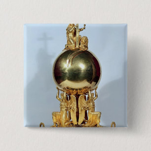Badge Carré 5 Cm Reliquaire de la couronne des épines