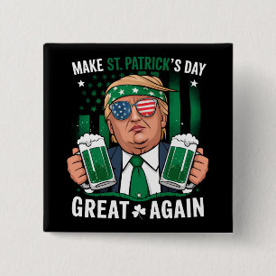 Badge Carré 5 Cm Rendre la fête de la Saint-Patrick à la gloire Tru