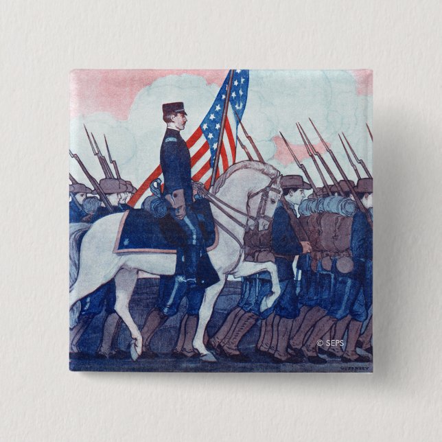 Badge Carré 5 Cm Repris : Une histoire philippine de guerre (Devant)