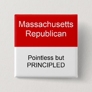 Badge Carré 5 Cm Républicain du Massachusetts