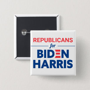 Badge Carré 5 Cm Républicains pour Biden Harris Texte personnalisé 