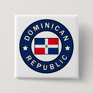 Badge Carré 5 Cm République dominicaine