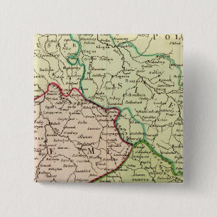 Badge Carré 5 Cm République tchèque et Pologne