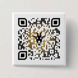 Badge Carré 5 Cm Réseau de chèvres - Code QR - Épingle