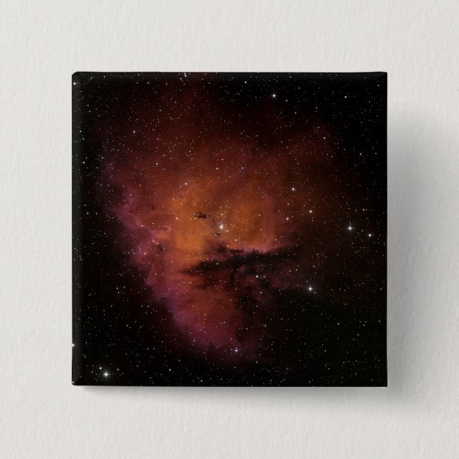 Badge Carré 5 Cm Réserver Globules dans NGC 281 (Devant)