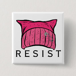 Badge Carré 5 Cm RÉSISTEZ - nous sommes la résistance - au