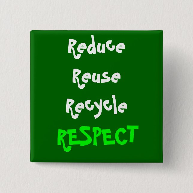 Badge Carré 5 Cm Respect (Devant)