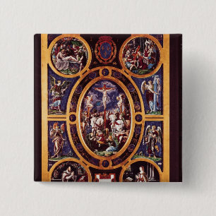 Badge Carré 5 Cm Retable de Sainte-Chapelle