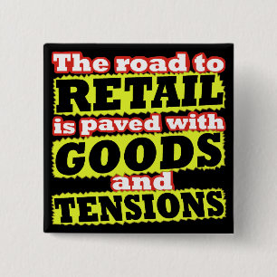 Badge Carré 5 Cm Retail Goods and Tensions Button
