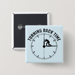 Badge Carré 5 Cm Retourner le temps