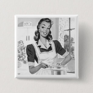 Badge Carré 5 Cm Rétro cuisinier