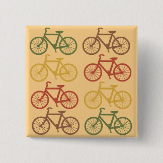 Badge Carré 5 Cm Rétros bicyclettes