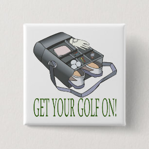 Badge Carré 5 Cm Réussissez votre golf
