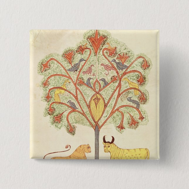 Badge Carré 5 Cm Rêve de Nebuchadnezzar de la 'bible (Devant)
