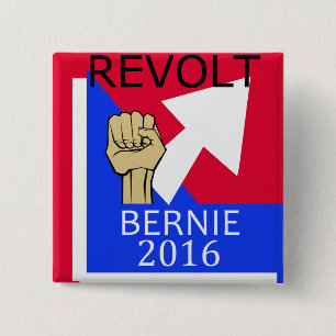 Badge Carré 5 Cm Révolte de Bernie carrée