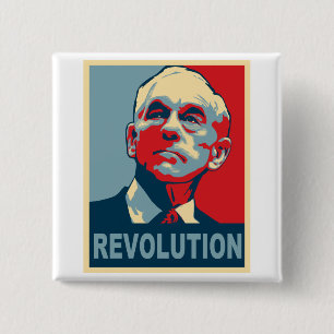 Badge Carré 5 Cm Révolution de Ron Paul