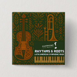 Badge Carré 5 Cm Rhythms & Roots Button