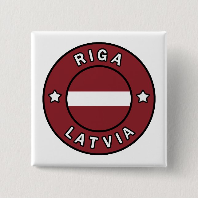 Badge Carré 5 Cm Riga Lettonie (Devant)