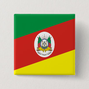 Badge Carré 5 Cm Rio Grande do Sul Brésil, Brésil