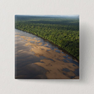 Badge Carré 5 Cm Rivière Essequibo, la plus longue rivière du Guy