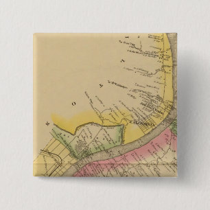 Badge Carré 5 Cm Rivière et vallée de l'Ohio supérieur
