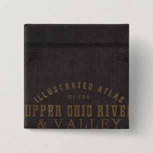 Badge Carré 5 Cm Rivière et vallée de l'Ohio supérieur 11
