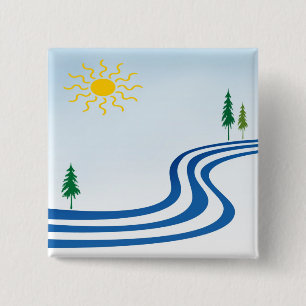 Badge Carré 5 Cm Rivière paresseuse
