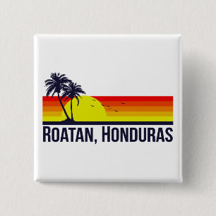 Badge Carré 5 Cm Roatan Honduras