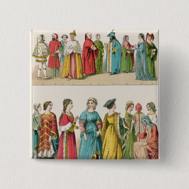 Badge Carré 5 Cm Robe italienne (Devant)