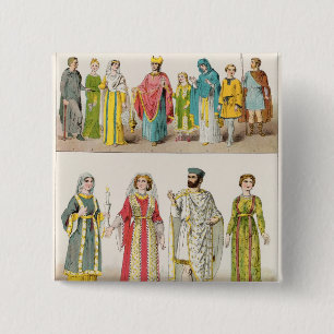 Badge Carré 5 Cm Robe romaine chrétienne