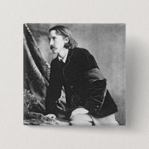 Badge Carré 5 Cm Robert Louis Stevenson