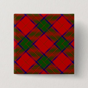 Badge Carré 5 Cm Robertson tartson rouge vert plaid